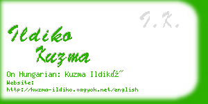 ildiko kuzma business card